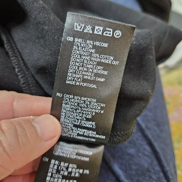 Reiss Juniors Women’s Lulu Velvet Panel Ponte Sheath Long Sleeve Dress Size 2 - Picture 6 of 10